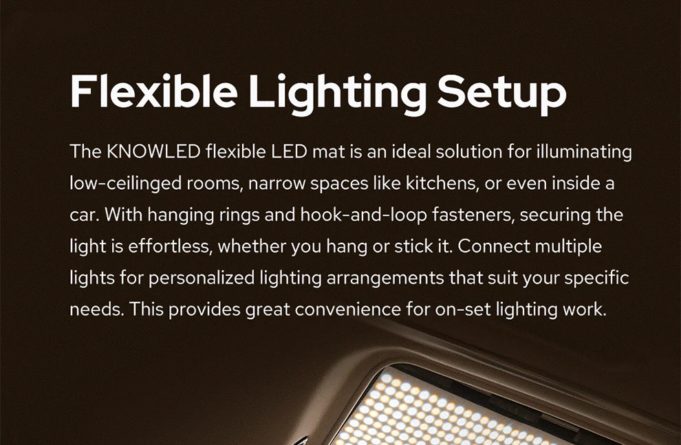 Flexible LED Mat Light Bi-Color 2700K-8500K - Professional Studio Lighting Tidesmit