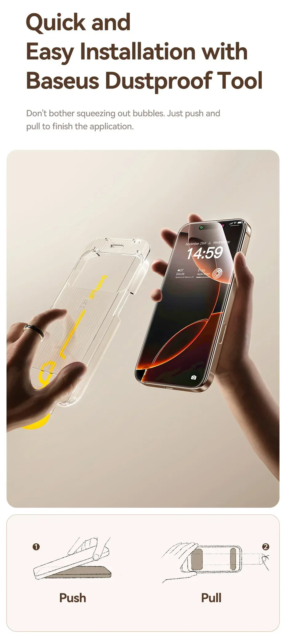 iPhone 16 Pro Max Screen Protector Tempered Glass | 9H Anti-Scratch Tidesmit