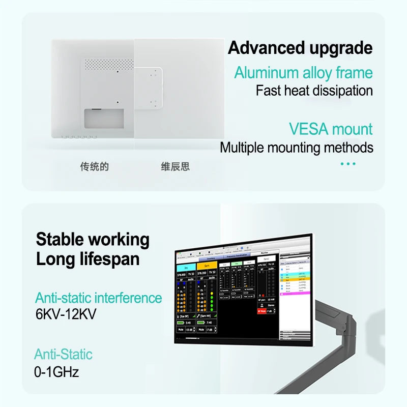 VCHANCE 21.5'' Full HD 1080p 100%sRGB Portable Medical Monitor with VESA Mount Display External for Hospital Diagnostic Devices