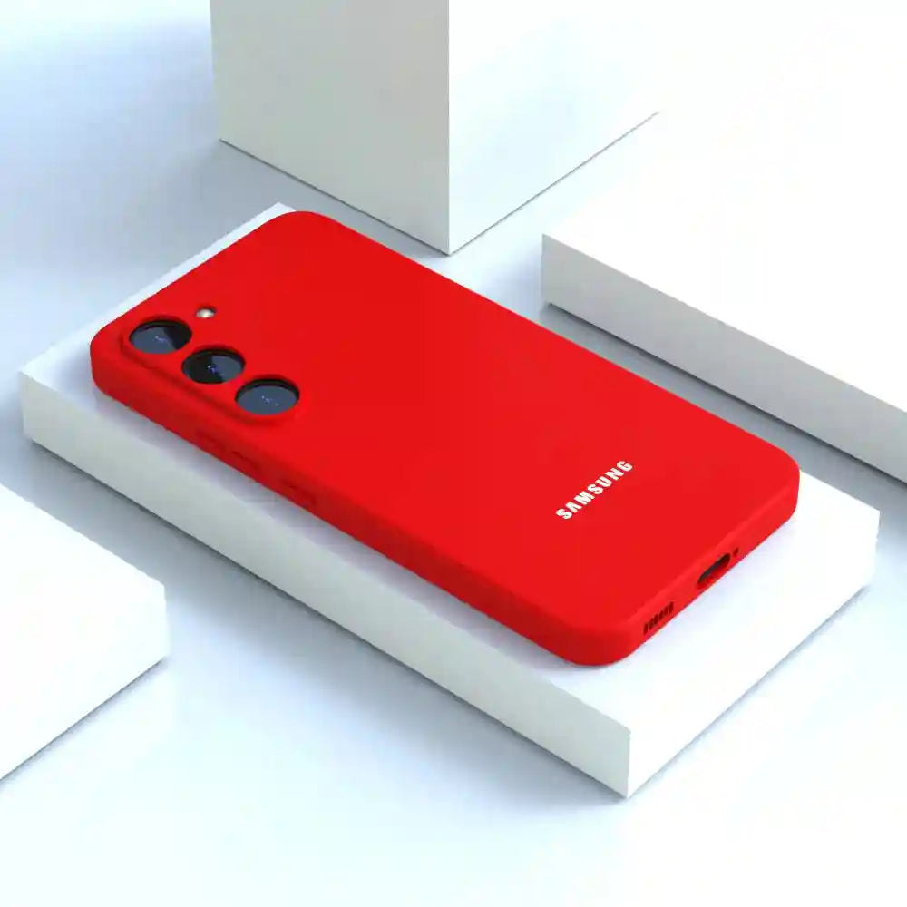 Liquid Silicone Phone Case for Samsung S25 FE – Shock-Absorbing Slim Fit Red Tidesmit
