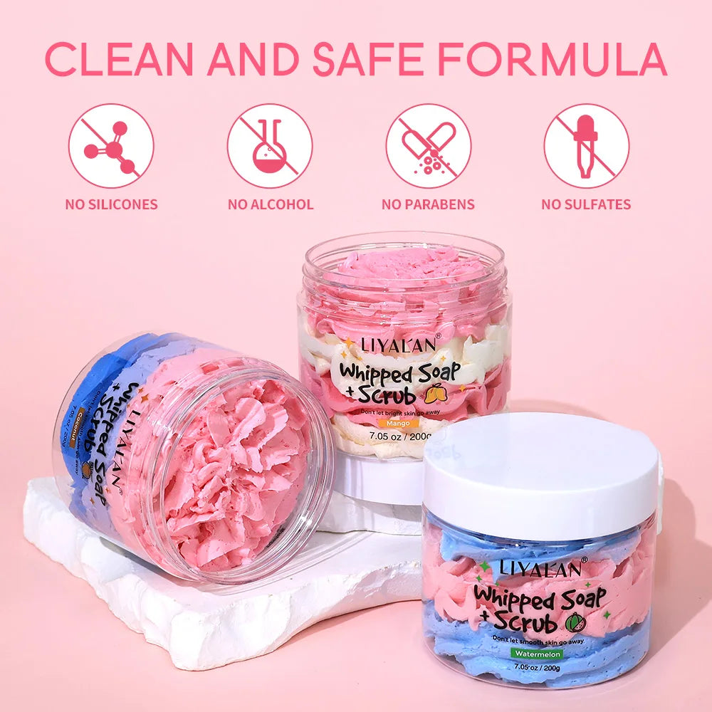 Whipped Body Scrub | Exfoliating Cleanser 200g - Tidesmit Mango Scrubs Treatments Tidesmit
