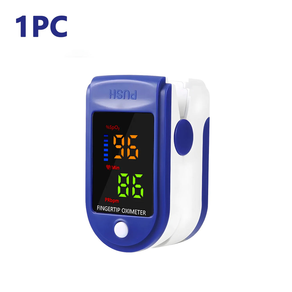 1PC 2PCS Finger Clip Oximeter Home LED Oximeter Blood Oxygen Meter Portable Fingertip Pulse Oximeter Saturation SpO2 Monitor