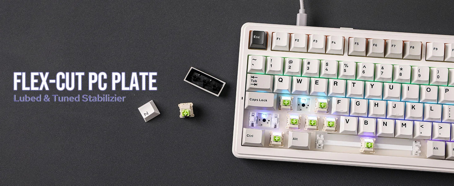 EPOMAKER x AULA F99 98% Gasket-Mounted Wired/BT/2.4GHz Wireless NKRO Mechanical Keyboard North-facing RGB 8000mAh Battery
