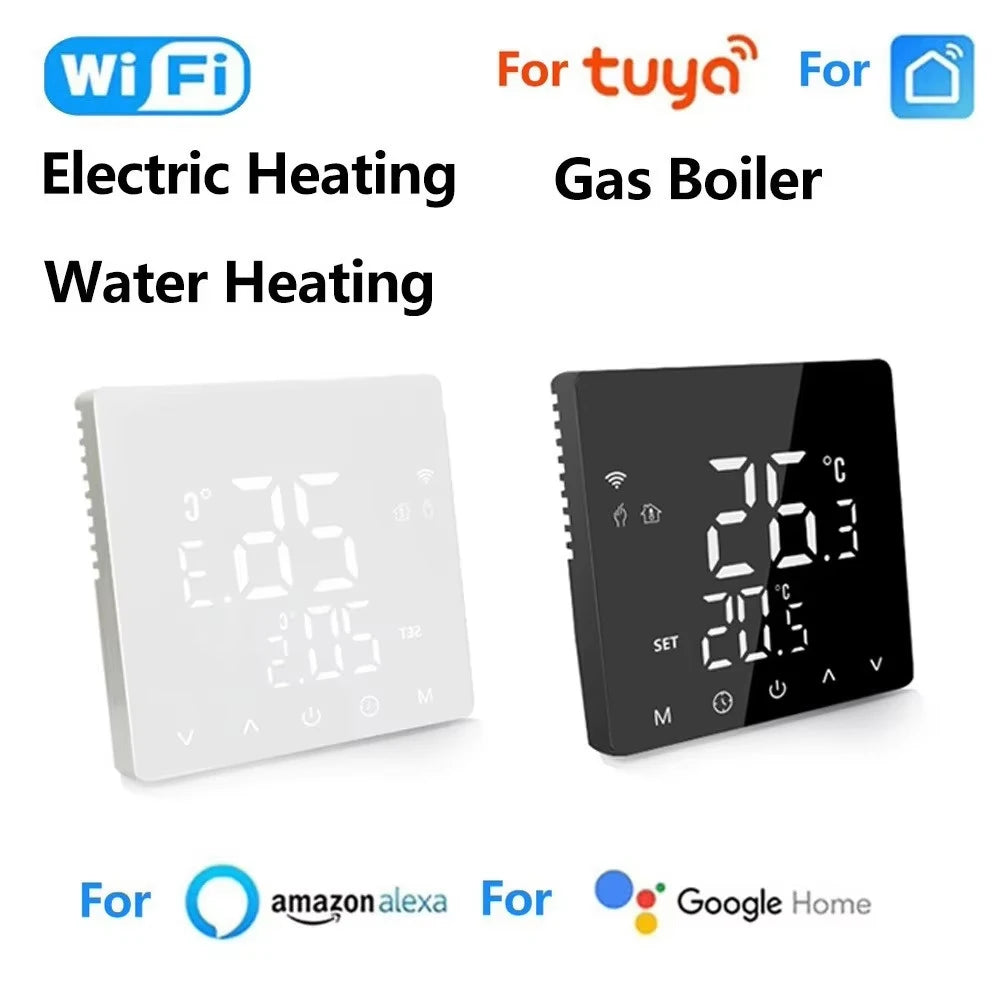 PSSRISE WiFi Thermostat Room Temperature Controller of Water Electric Floor Heating Gas Boiler Humidity Work with Googles Home