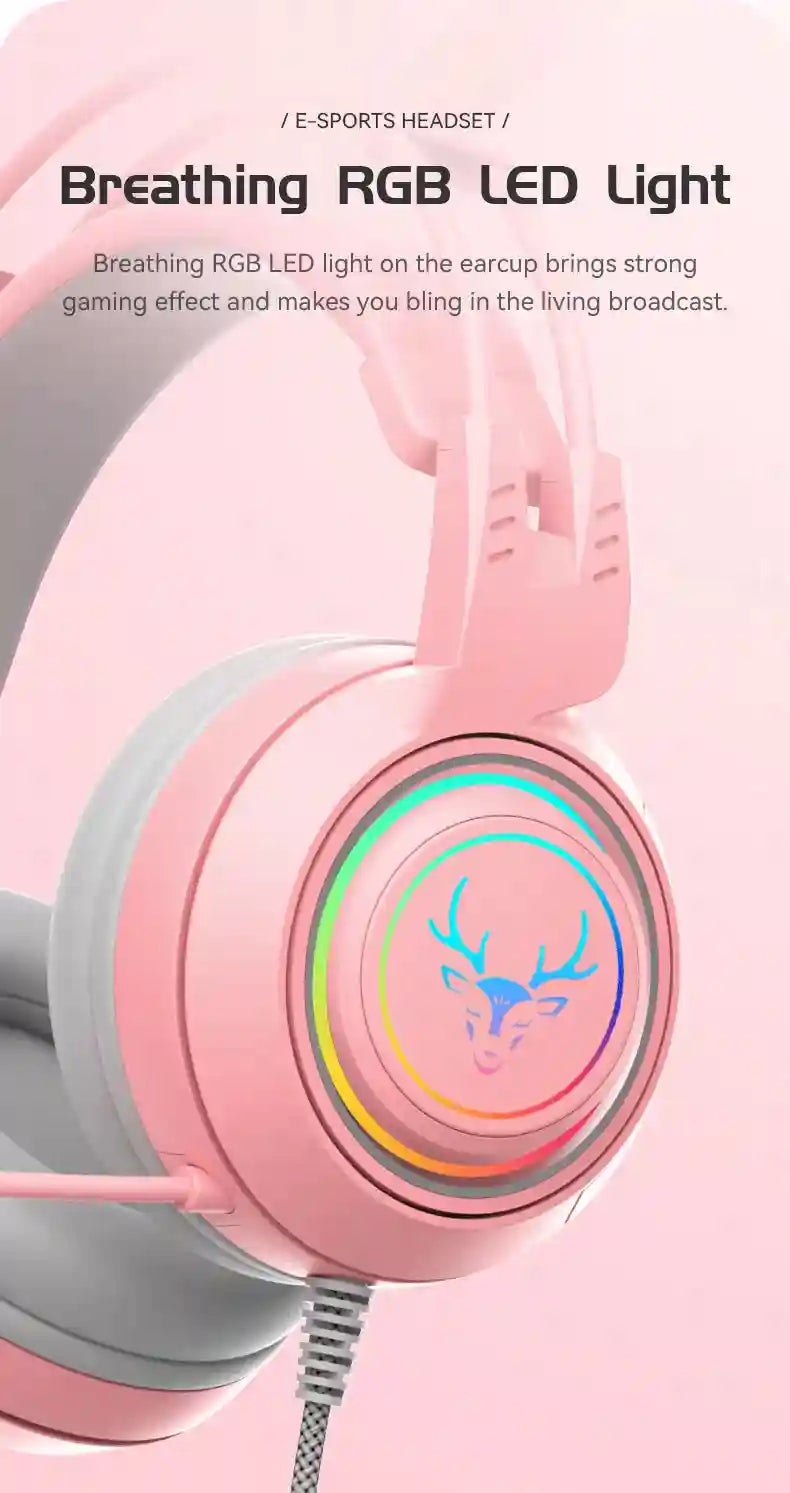 Wired Gaming Headphones Noise Cancelling Over-Ear Headset Tidesmit