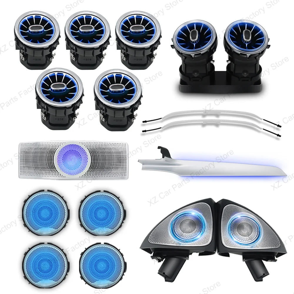 Mercedes Benz W205 X253 64-Color LED Ambient Lighting Kit Tidesmit