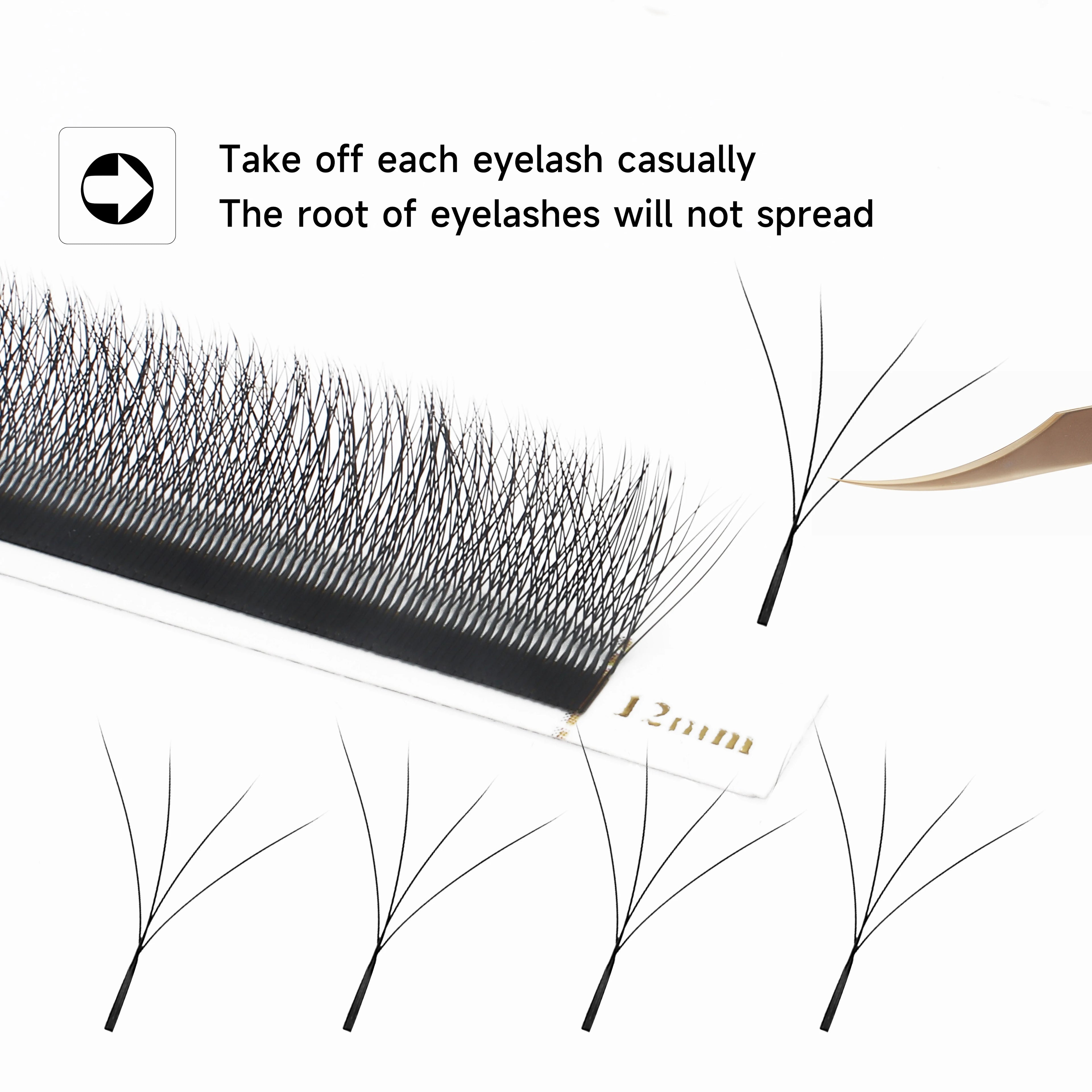 XIUSUZAKI W Shaped Bloom 2D 3D 4D 5D 6D 7D 8D Automatic Flowering Premade Fans Eyelashes Extensions Natural yy Individual Lashes False Eyelashes 4D-W Tidesmit