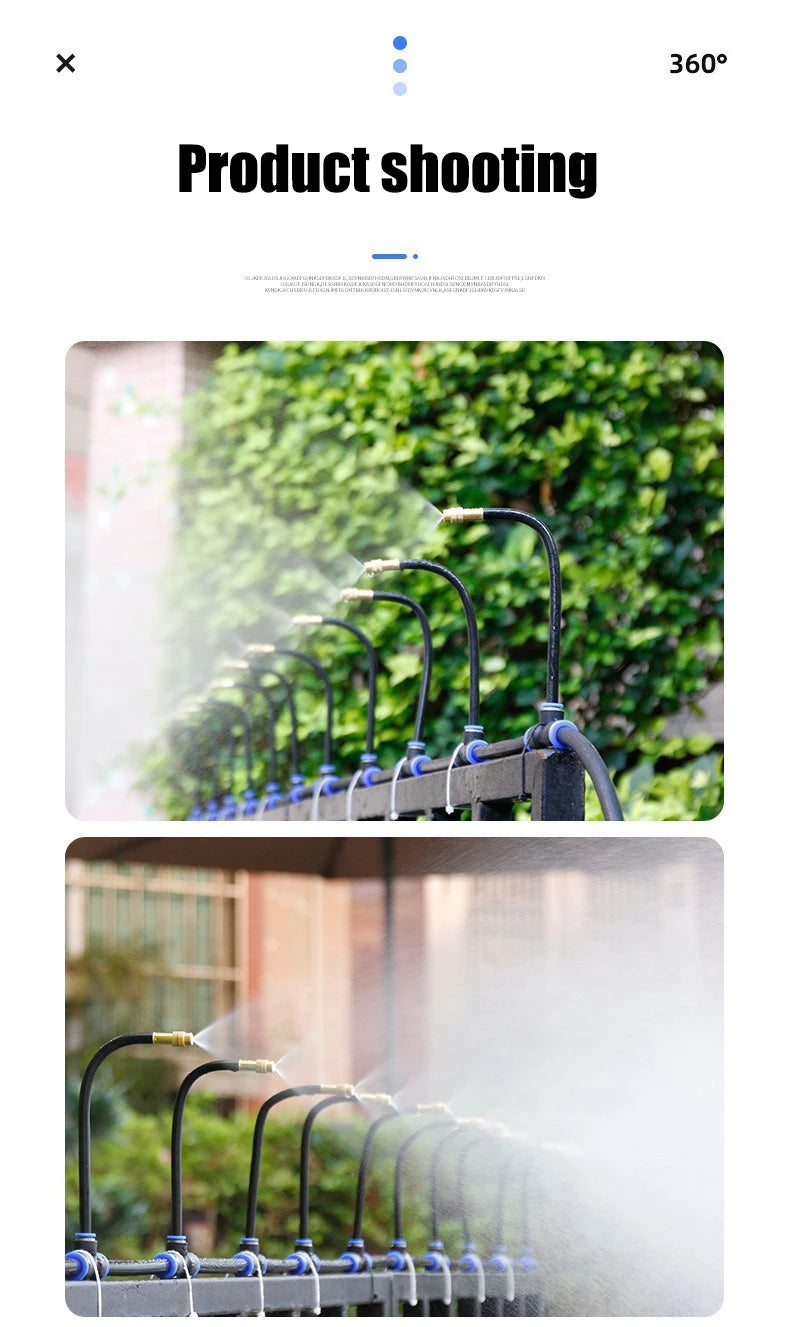 DIY 5-30M Free Bending Universal Spray Kit for Backyard Cooling Humidification Sprayer Garden Flowers Plant Watering Irrigation