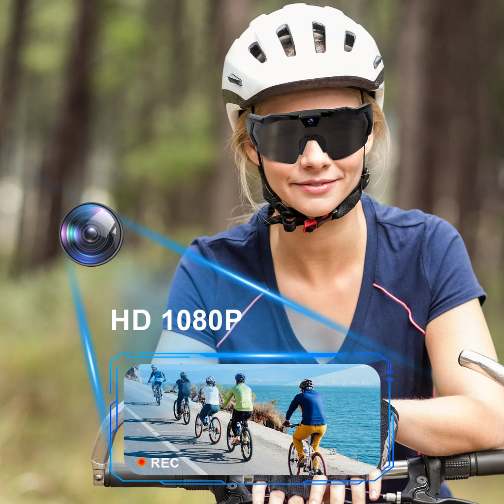 Smart Cycling Glasses with HD Camera - Windproof Sports Eye Protection Tidesmit