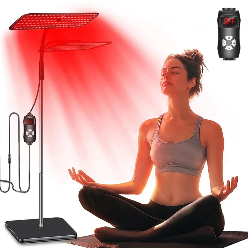 LED Red Light Therapy Panel Lamp for Facial Anti Aging Skin Care Beauty 216 LED Light Body Pain Relief Physical Therapy Tools
