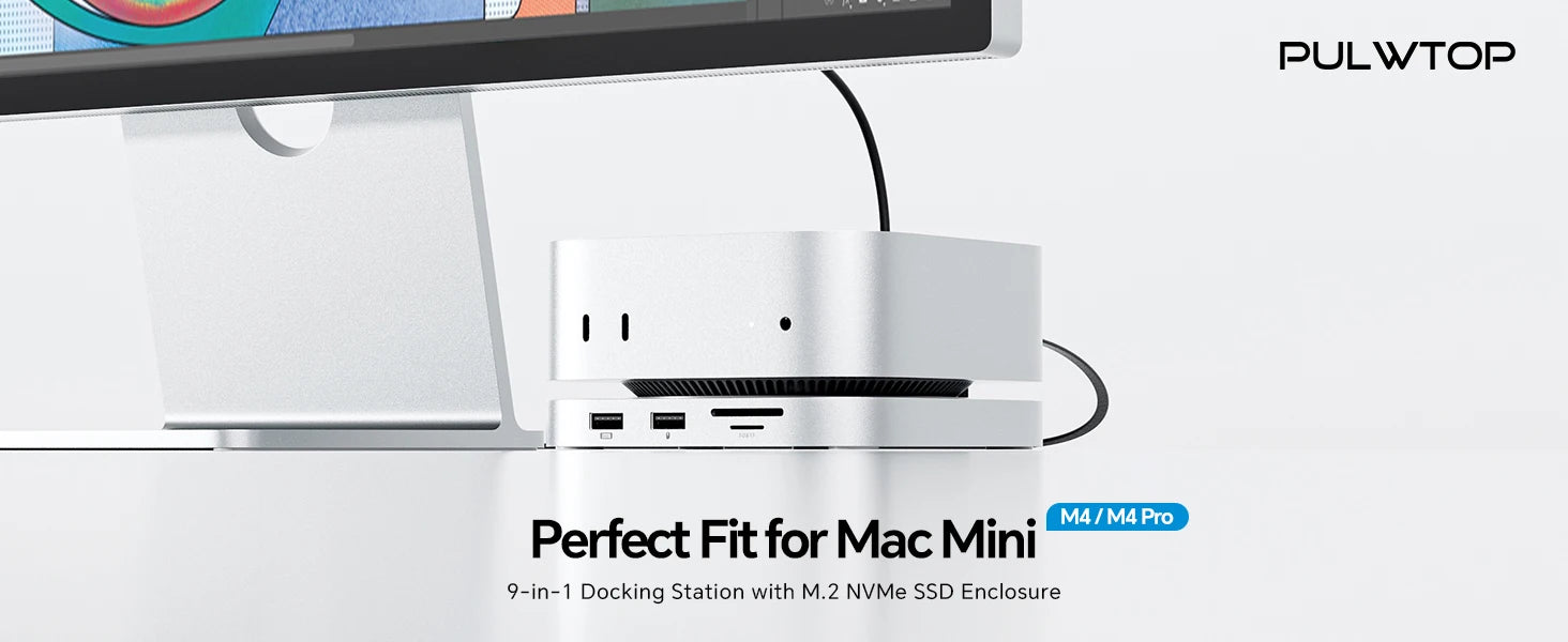 Mac Mini M4 Dock with 4TB SSD Enclosure & 4K HDMI Hub | Tidesmit Tidesmit