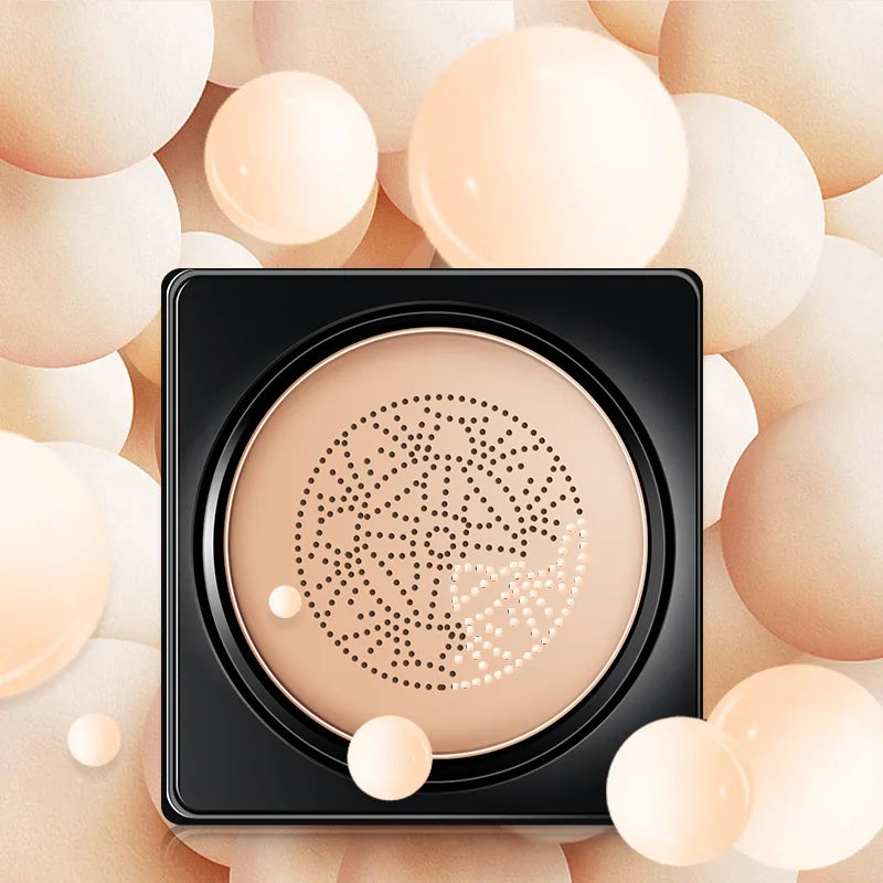 Tidesmit Mushroom Head BB Cream foundation texture close-up showing radiant face makeup coverage and cushion finish