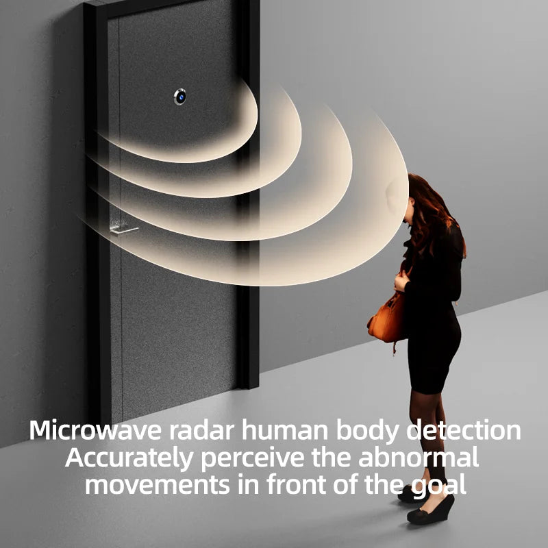 Danmini 4.3'' Visual Doorbell Peephole 1080P Camera App Remote Control Digital Cat Eye Night Vision Outdoor Monitor Door Viewer