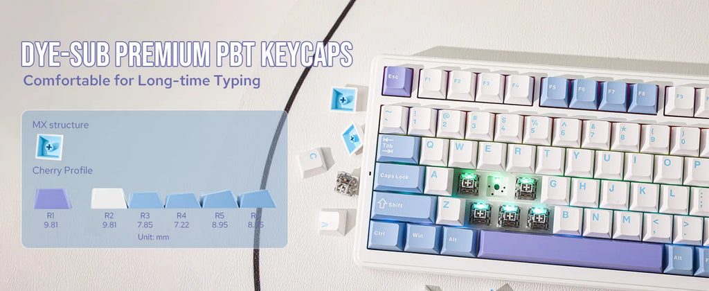 EPOMAKER x AULA F99 98% Gasket-Mounted Wired/BT/2.4GHz Wireless NKRO Mechanical Keyboard North-facing RGB 8000mAh Battery