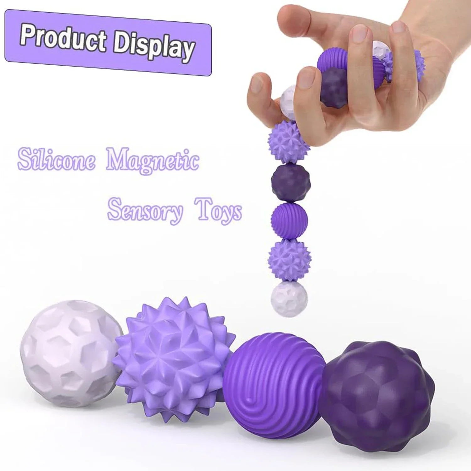 Magnetic Hand Massage Balls for Anxiety Relief - 8 Piece Set Body Shaping Massage Equipment Tidesmit