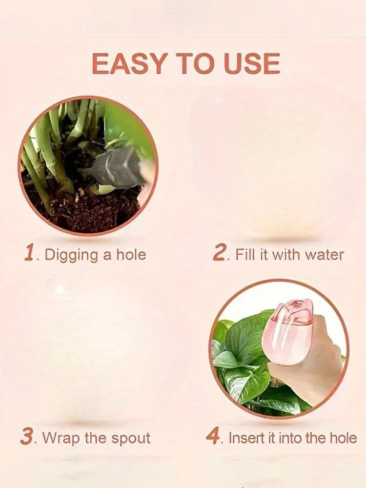 Automatic Plant Watering Tulip Dripper Set 1 3 6 12 Pcs Lightweight Houseplant Drip Irrigation Device for Indoor Outdoor Flower Pot Garden