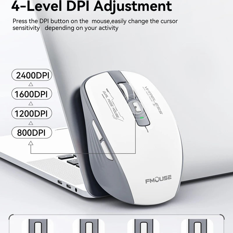 M303L Bluetooth Wireless Mouse 2.4G Dual Mode 1600 DPI Silent Tablet Notebook PC Office Portable Mouse For Android ios