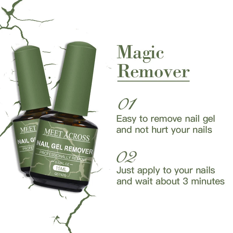 Nail Gel Polish Remover 15ml - Fast UV Soak Off Gel Solution Permanent Makeup Machines Tidesmit