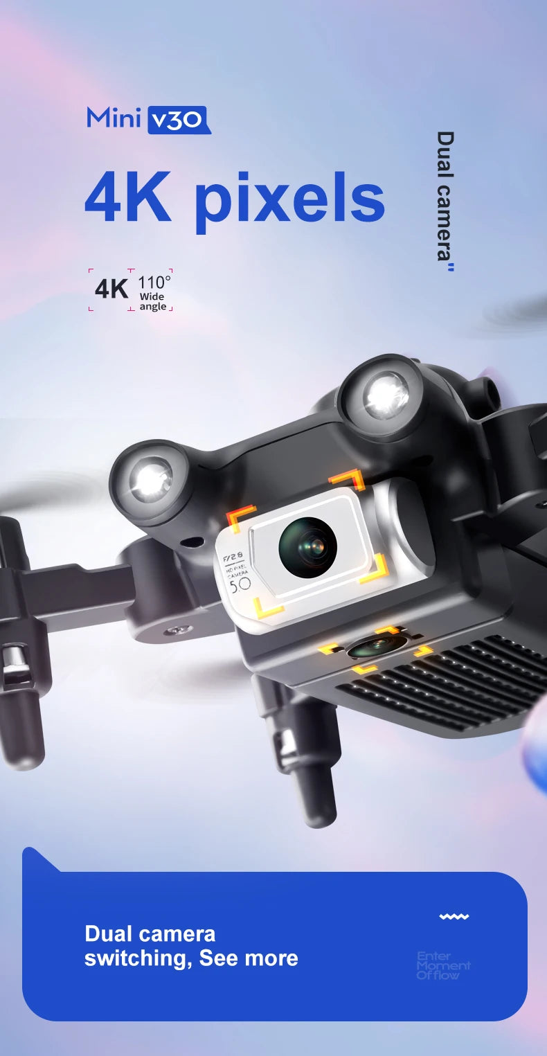 4K Camera Drone with Obstacle Avoidance - Foldable Beginner Quadcopter Tidesmit