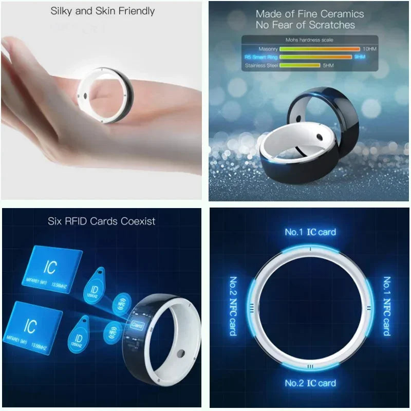 Smart Health Ring with NFC & Biometric Sensor | Tidesmit Tidesmit