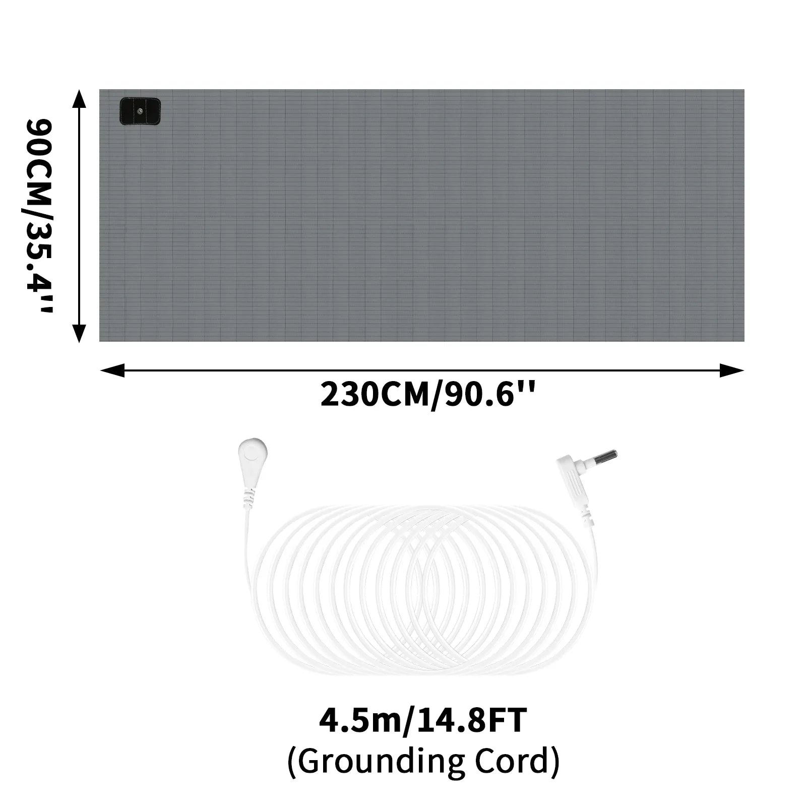 6 Size Grounding Mat Soft PU Pad for Improves Sleep Enhanced Circulation Reduces Pain Home Yoga Foot Mat Table Desk Rug