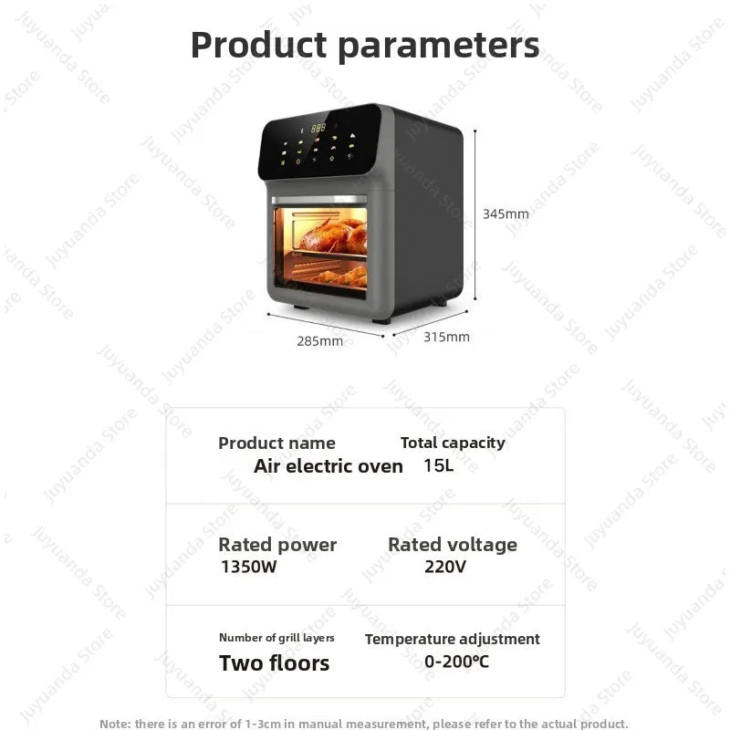 2026 New Air Fryer Large Capacity Touch Screen Visual Household Multifunctional Electric Oven
