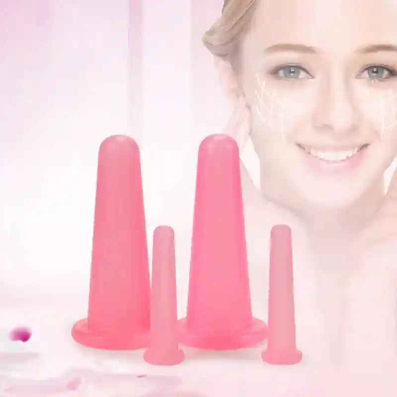 Silicone Facial Cupping Massage Cups - 2-Piece Anti-Aging Set Eye Massage Instrument Tidesmit