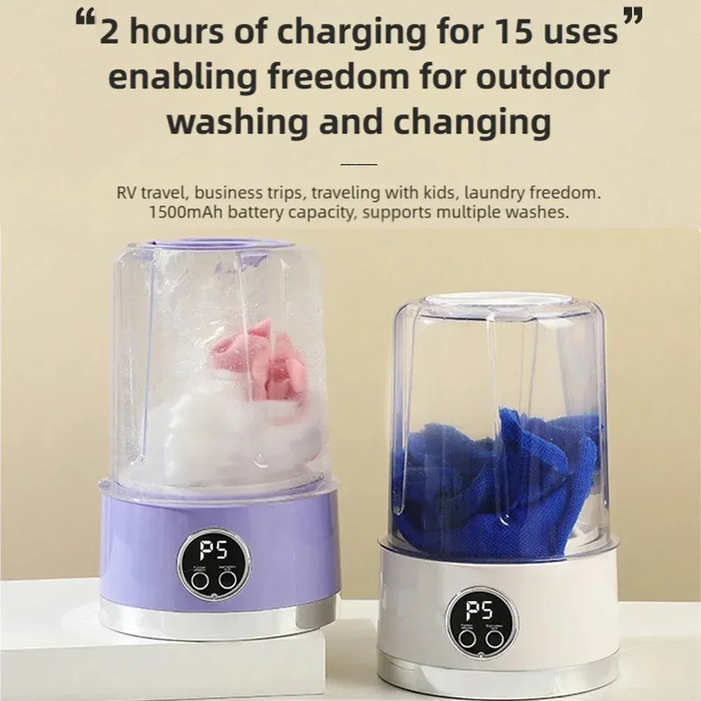 Tidesmit 1L Portable Washing Machine 3000mAh USB Type-C White