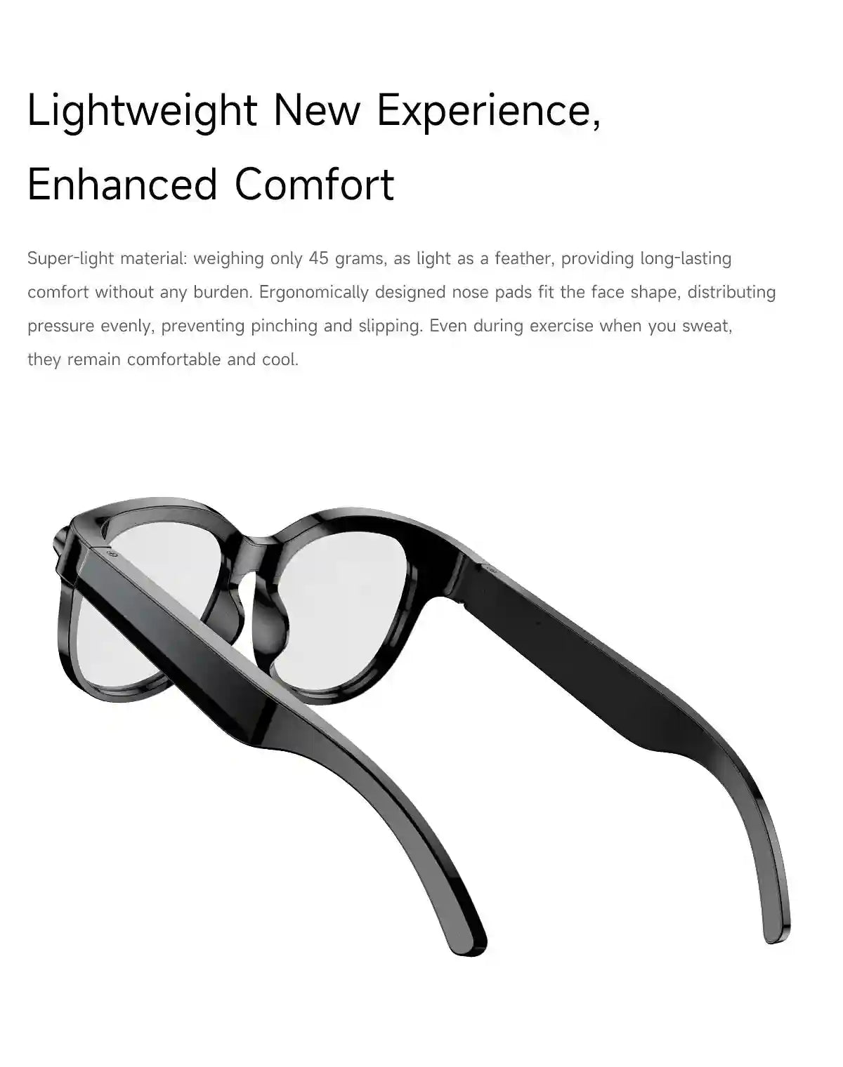 AI Smart Glasses with Real-Time Translation & HD Video Camera - White Tidesmit