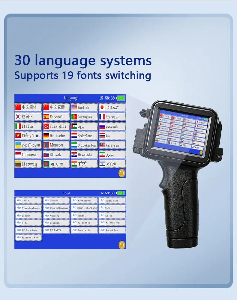 DCODE XTMINI 12.7mm Handheld Inkjet Printer Portable Printers Text QR Barcode Batch Number Logo Image Date Printing Machine