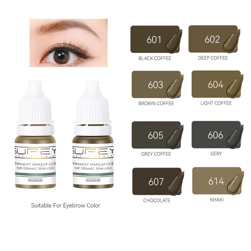 Microblading Pigment 8ml - Professional Permanent Makeup Brow Ink Permanent Makeup Machines Tidesmit