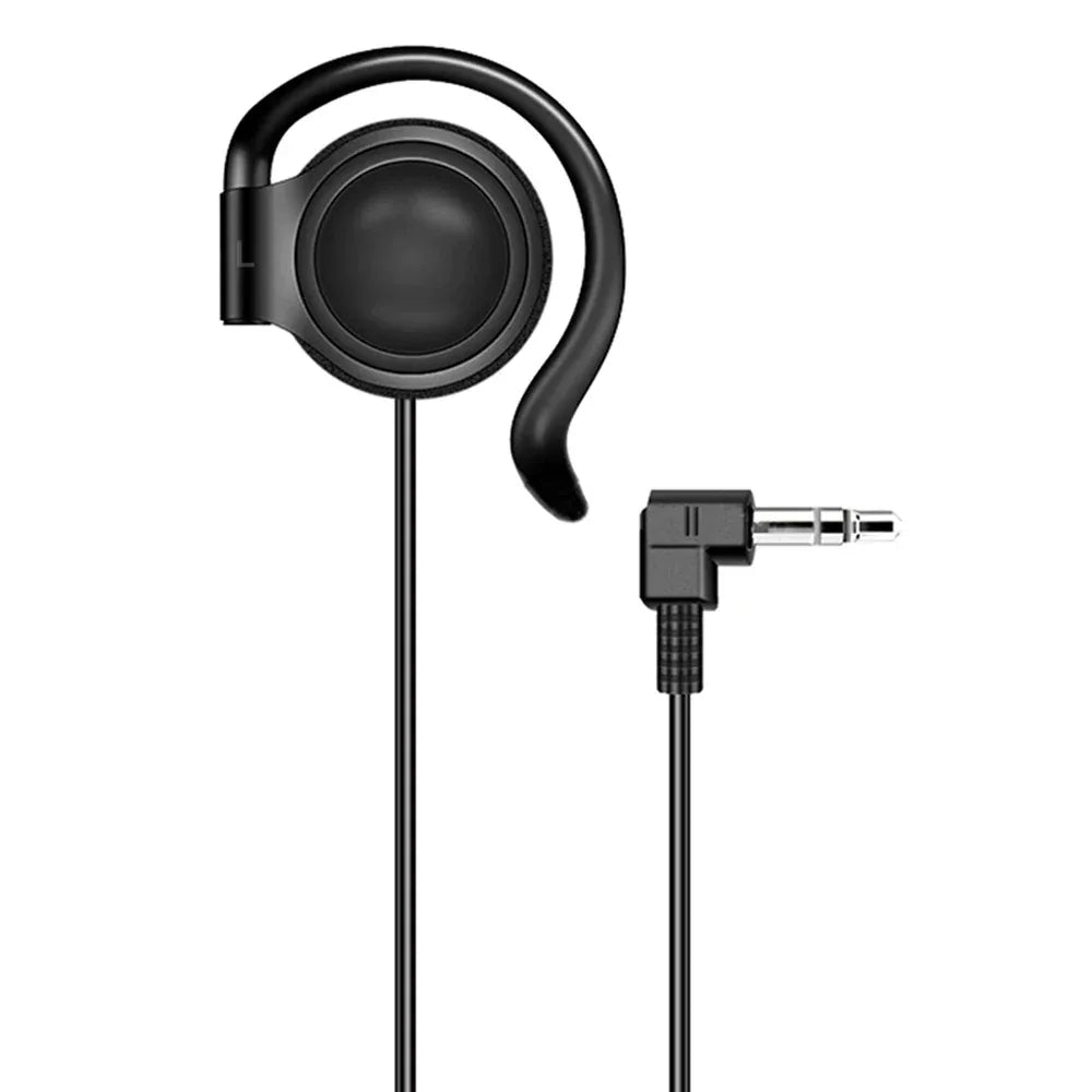Wired 3.5mm Single Ear Headphones | Comfortable Hanging Fit | Tidesmit Left ear Tidesmit