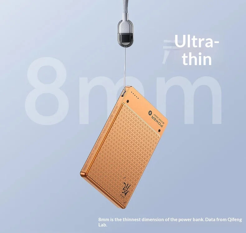 Tidesmit Magnetic Power Bank 5000mAh Qi2 20W Fast Charger - Orange Tidesmit