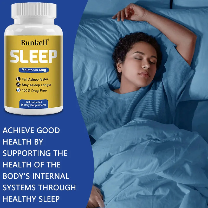 Melatonin 6mg with Vitamins,Promote Falling Asleep Quickly | Gluten Free Non-GMO Vegan | Dietary Supplement