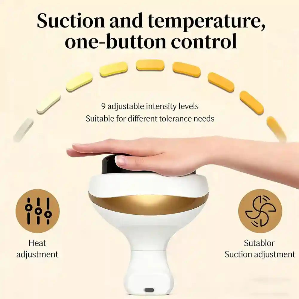 Electric Cupping Massager with Heat Therapy - Tidesmit Wellness Tool Massage Roller Tidesmit