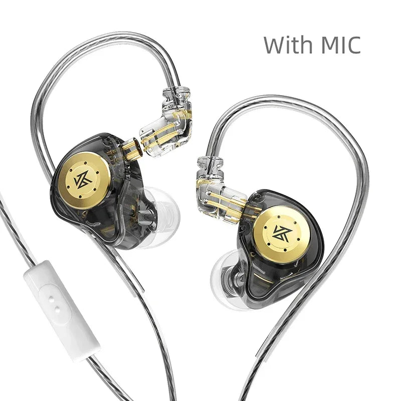 KZ EDX Pro In-Ear Monitor Headphones with Mic by Tidesmit Black With MIC China Mainland Tidesmit