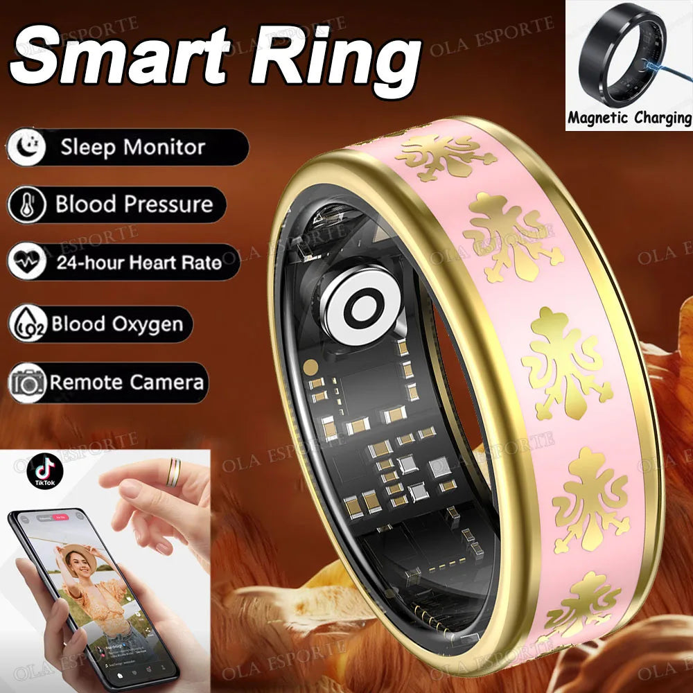 Bluetooth Smart Ring Men Women Heart Rate Blood Oxygen Health Monitor Gesture Control Waterproof Sports Various styles Smartring