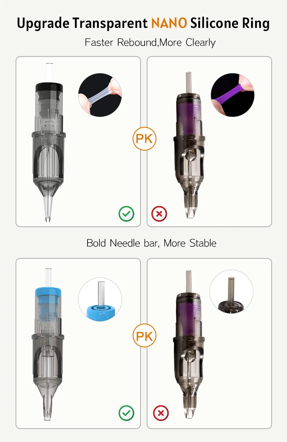Permanent Makeup Needles - Sterile Disposable Cartridges by Tidesmit Permanent Makeup Machines Tidesmit