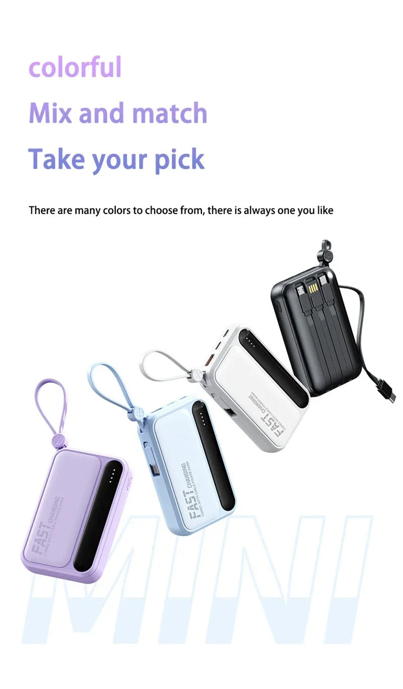 Portable Charger 50000mAh with 4 Built-in Cables | Tidesmit Tidesmit