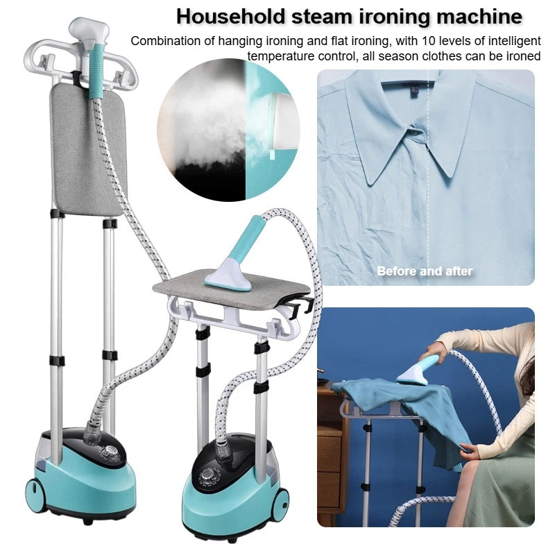 Tidesmit vertical flat hanging electric steam iron for efficient household garment care and handheld ironing