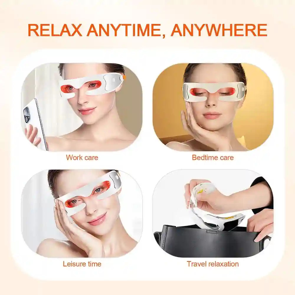 Electric Eye Massager with Red Light Therapy - White | Tidesmit Eye Massage Instrument Tidesmit