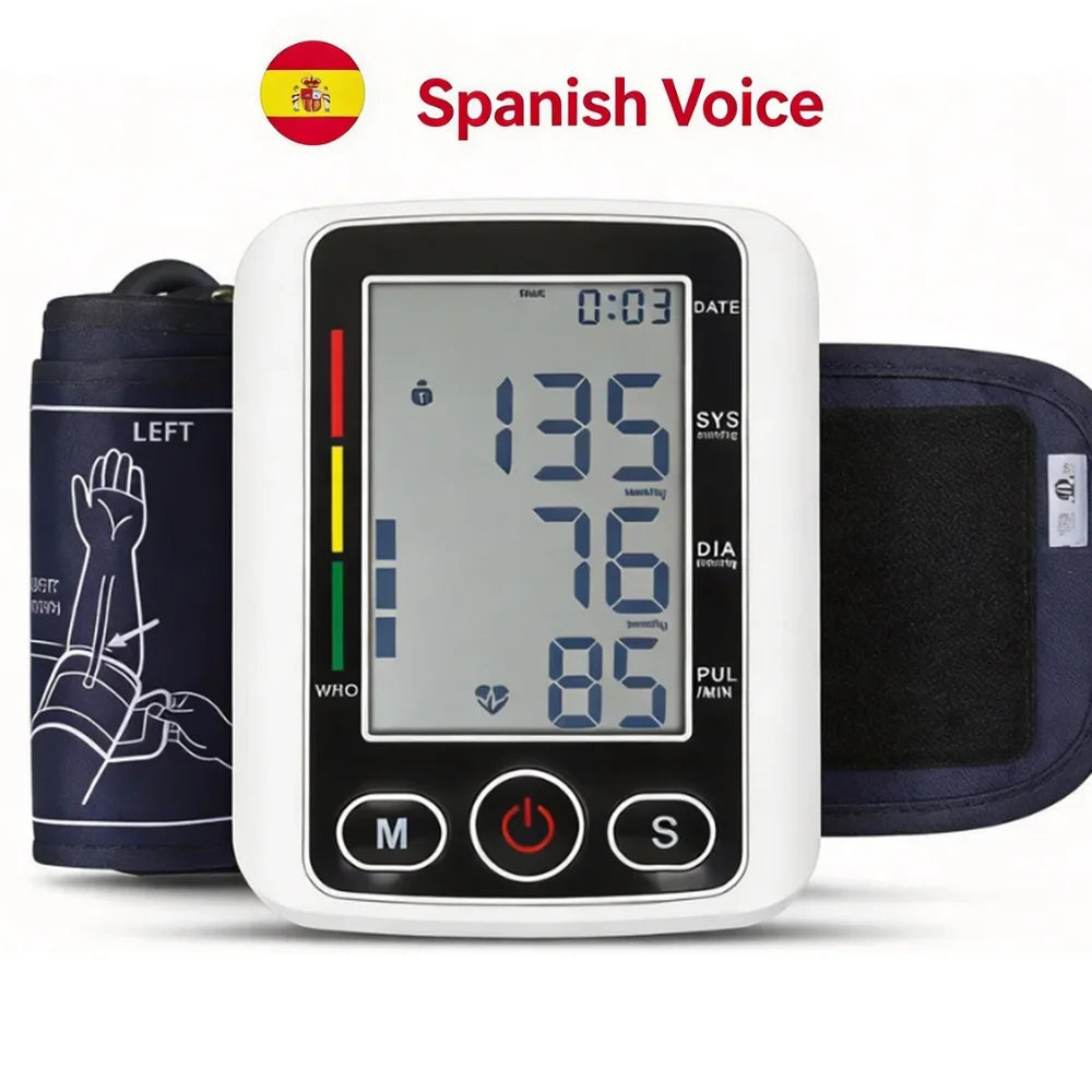 Digital Sphygmomanometer Medical Health Detector Home Upper Arm Blood Pressure Measur Adult kid Pulse Monitor sphygmomanometer