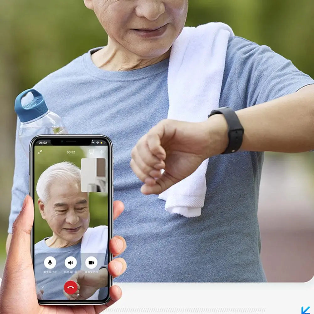 Elderly Smart Watch With Fall Detection GPS Tracking SOS Alert HD Video Call Waterproof Fitness Heart Rate Monitor For Seniors