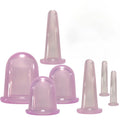Silicone Vacuum Cupping Set for Facial Lift and Deep Tissue Recovery Back Massage Instrument 7pcs Purple Tidesmit