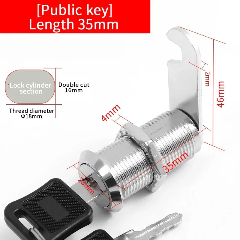 5/20/100SETS 16mm 20mm 25mm 30mm 35mm Metal Rotary Key Switch Push Button Lock Switch Latching Cylinder Cabinet Security Locker