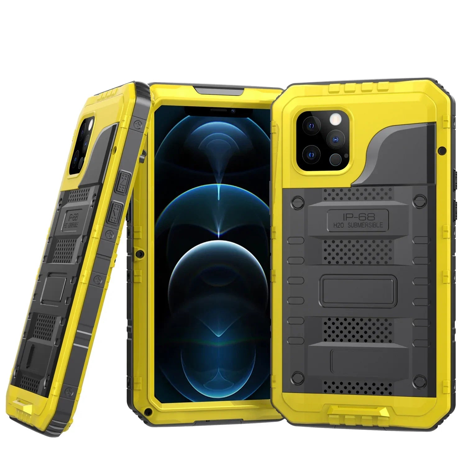 iPhone Shock-Absorbing Metal Case with Integrated Screen Guard c Tidesmit