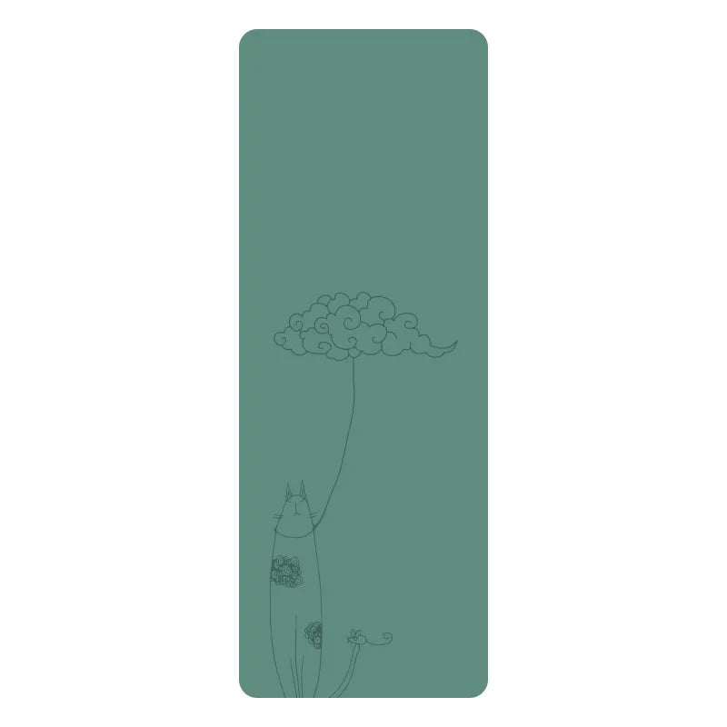 Natural Rubber PU Non-Slip Sweat-Absorbing Yoga Mat, Simple, Sports, Fitness, Shop, Home