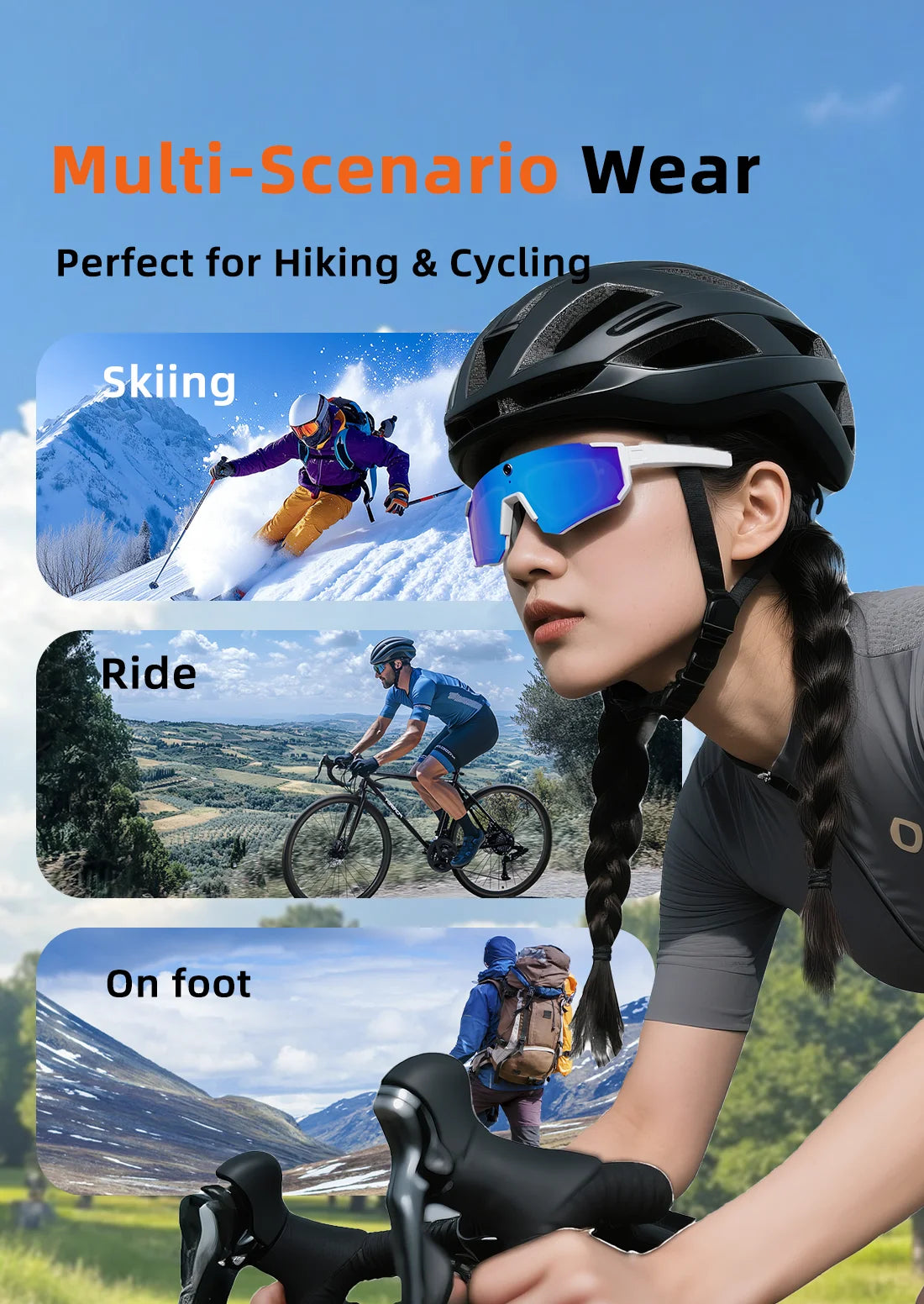 4K Polarized Smart Sunglasses with Bluetooth Audio & Camera - Tidesmit Tidesmit