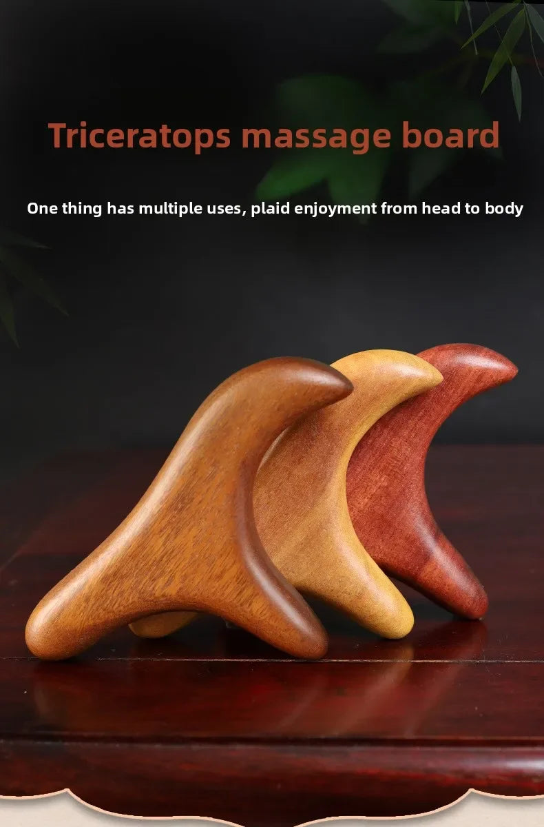 Sandalwood Gua Sha Tool for Back and Neck Muscle Relief by Tidesmit Back Massage Instrument Tidesmit