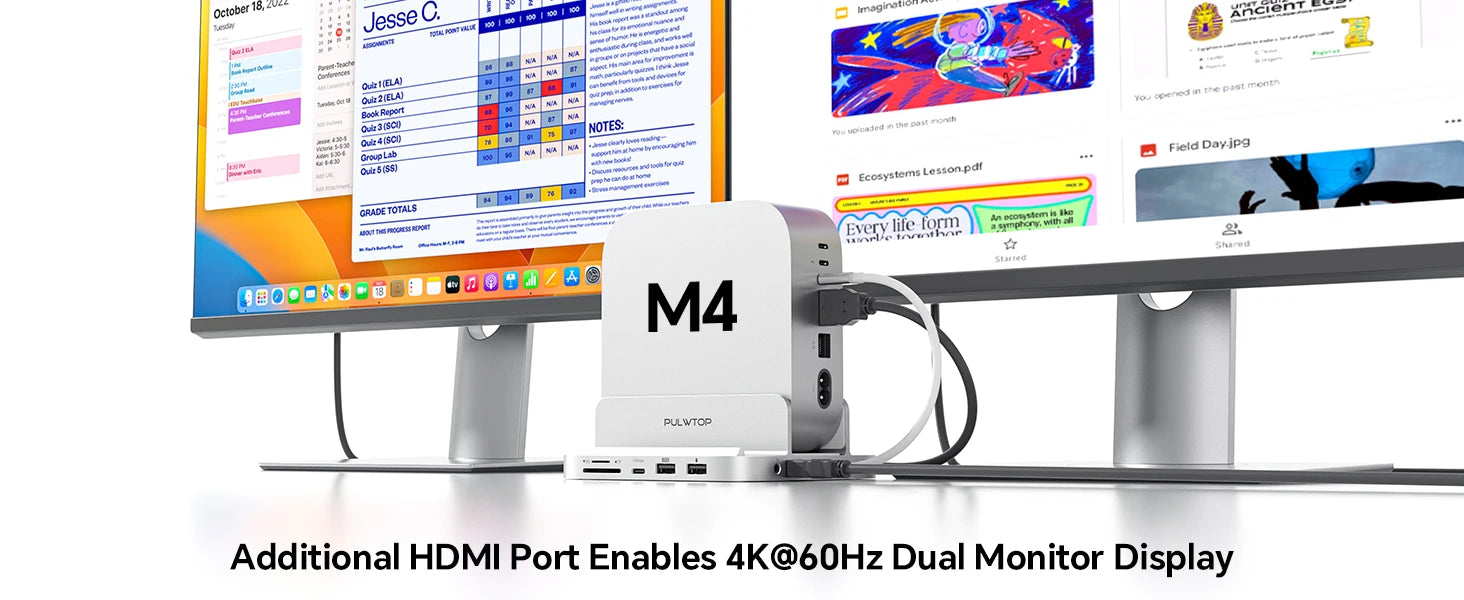 Mac Mini M4 Docking Station with 4K HDMI and M.2 SSD Expansion Tidesmit